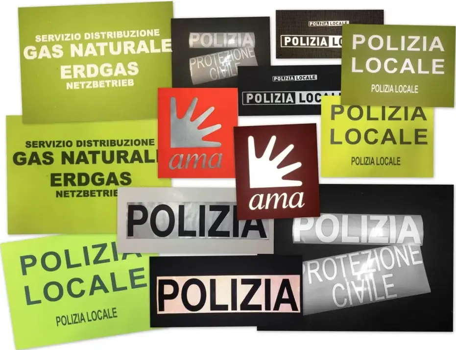 scritte e loghi rifrangenti